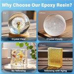 Epoxy Resin 1 Gallon Kit With Pump High Glossy Food Safe Crystal Clear Bubble Free No Yellowing Easy Mix 1:1 For Craft Diy Jewelry Art Casting