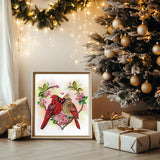 Happy Valentine Day Card, Cardinal Couple Birds Card, Artful Quilling Quilled Card For Christmas, Holiday, New Year, Valentines, Couple, Mom, Dad, Friend, Boss (Cardinal)