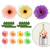 Artificial Flowers Bulk, Small Fake Flowers 21Pcs Set, Silk Flowers For Home Decor Indoor/Diy Crafts/Ice Molds Decoration (Ice Mold Not Included)