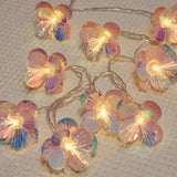 Fiber Optic Flower String Lights Battery Operated 5Ft 10 Led Artificial Flower Garland Fairy Lights For Wedding Christma