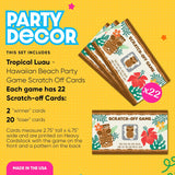 Big Dot of Happiness Tropical Luau Hawaiian Beach Party Game Scratch Off Cards, Fun Party Favors, Game Supplies, Scratcher Card Winners - 22 Count
