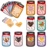 Valentines Cards For Kids Classroom - 48 Pack Mason Jar Valentines Day Cards Funny Valentine Gifts Cards For School Exchange Party Favors (Candy Not Included)