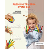 Tempera Paint For Kids 12 Colors (16.9 Oz Each) Washable Tempera Paint, Kids Poster Paint Sponge Painting, Non-Toxic Kids Paint Finger Paints Hand Paints Bottles Gifts