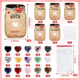 Valentines Day Gifts, 30 Pack Valentines Cards With Heart-Shape Gems, Valentine Crystals Rock Gift Exchange For Party Favor