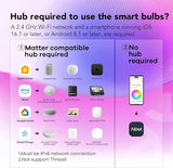 Smart Light Bulb A19 RGBTW Color Changing LED 4 Pack