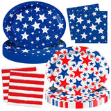 120pcs Veterans Day Plates Napkins Patriotic Party Supplies
