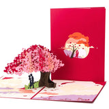 Heart Tree Handmade Pop Up Card For Anniversary Valentines Day Wedding Romantic Gift, Birthday Cards For Wife Husband Couple, 7.9 X 5.9 Inches With Envelope