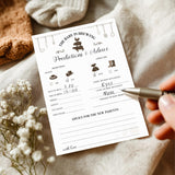 Farmyard Fun Baby Prediction Cards For New Parents, Advice And Wishes – 50 Rustic Gender Neutral Baby Shower Games For Boys And Girls - 5X7 Inch