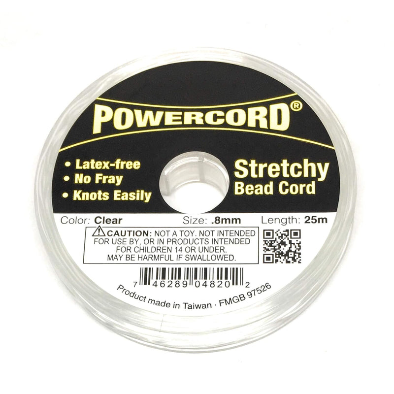 82 Feet Powercord Stretch Elastic Cord .8Mm For Jewelry Making