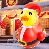 1 Pcs 4 Feet Pvc Christmas Giant Inflatable Duck Huge Rubber Large Blow Up Duck Christmas Pool Floats For Xmas Holiday I