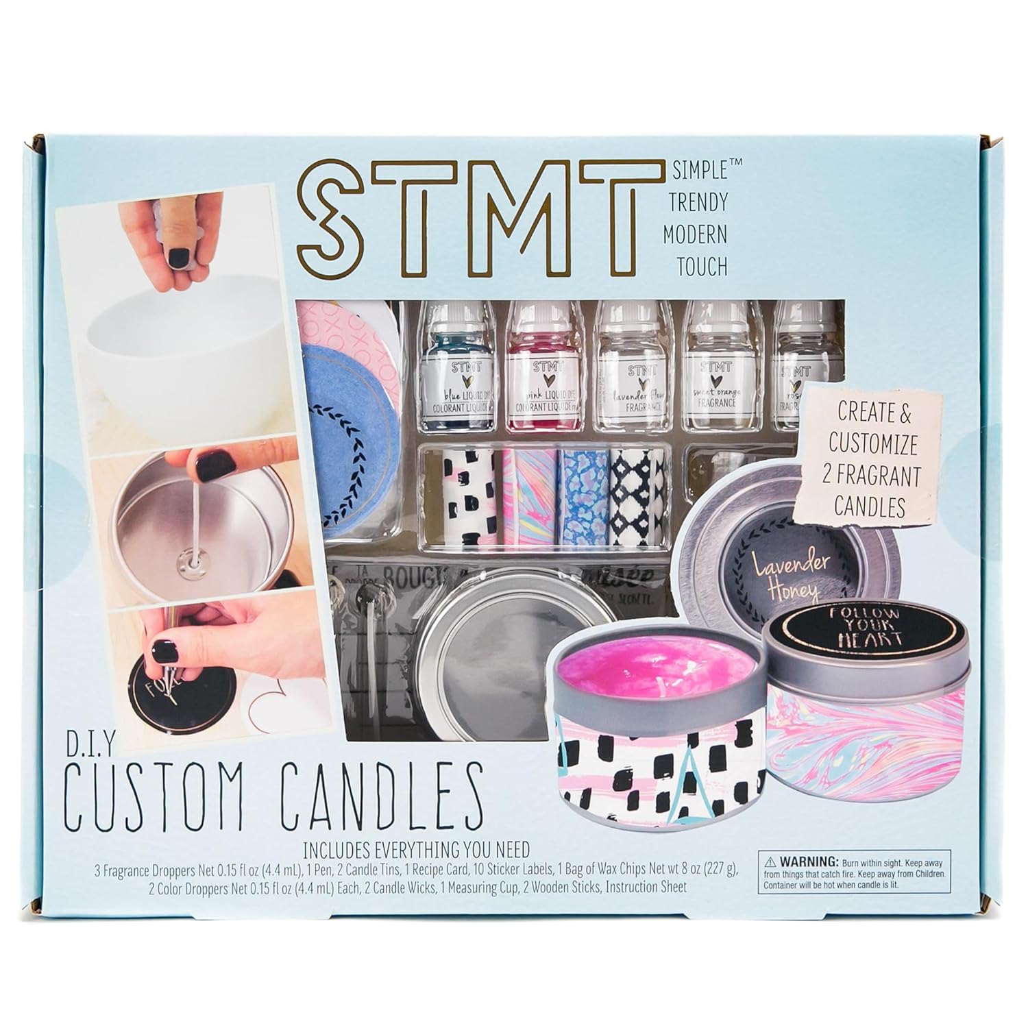 D.I.Y. Custom Candles, Candle Maker Kit, Diy Candle Making Set, Make Your Own Candle Starter Kit For Kids, Ages 8+, Colors May Vary
