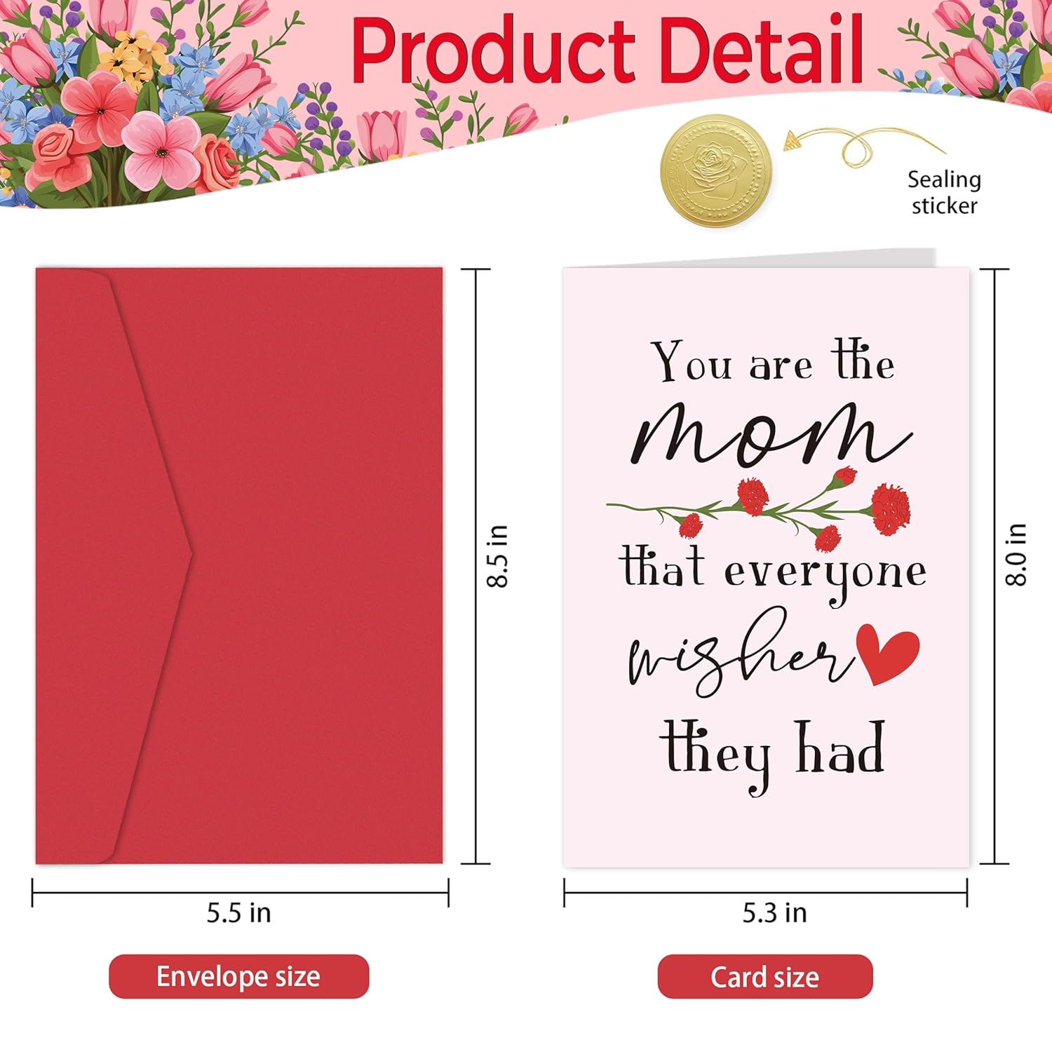 Funny Mother'S Day Card, Mother'S Day Gifts For Mom, Heartfelt Birthday Card From Son Daughter, You'Re The Mom That Everyone Wishes They Had