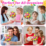 Paper Pop Up Flower Cards,Forever Tulips,9 Inch Flower Bouquet 3D Popup Greeting Cards, Mother'S Day Gifts, Birthday Gift Cards, Teacher Appreciation Gifts, Graduation Gifts