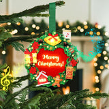 Christmas Cards, Light And Music Christmas Wreath Card, 3D Pop Up Xmas Greeting Card For Women Men Kids Husband Wife Mom Dad Daughter, Decoration For Tree