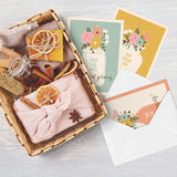 Wildflower Encouraging Greeting Cards / 12 Inspirational Flower Vase Note Cards / 5" X 7" Card With White Envelopes / 6 Unique Floral Motivational Designs/Made In The Usa