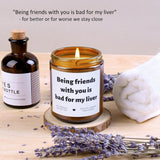 Best Friends Birthday Gifts For Women, Gifts For Women Men Best Friends Sister Brother, Funny Gifts For Women Birthday Gifts For Her, Gag Gifts For Her, Soy Wax Lavender Scented Candles Gifts, Brown