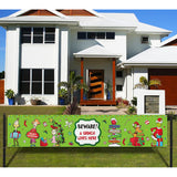 Merry Christmas Fence Banner Winter Holiday Birthday Party Decorations Green Xmas Decor Yard Outdoor Hanging Banner