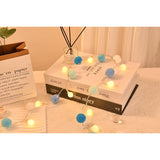 6.56Ft 20 Led 3Aa Battery Powered Globe Lights With Pom-Poms Fairy Light For Bedroom, Valentine'S Day, Wedding, Party, C