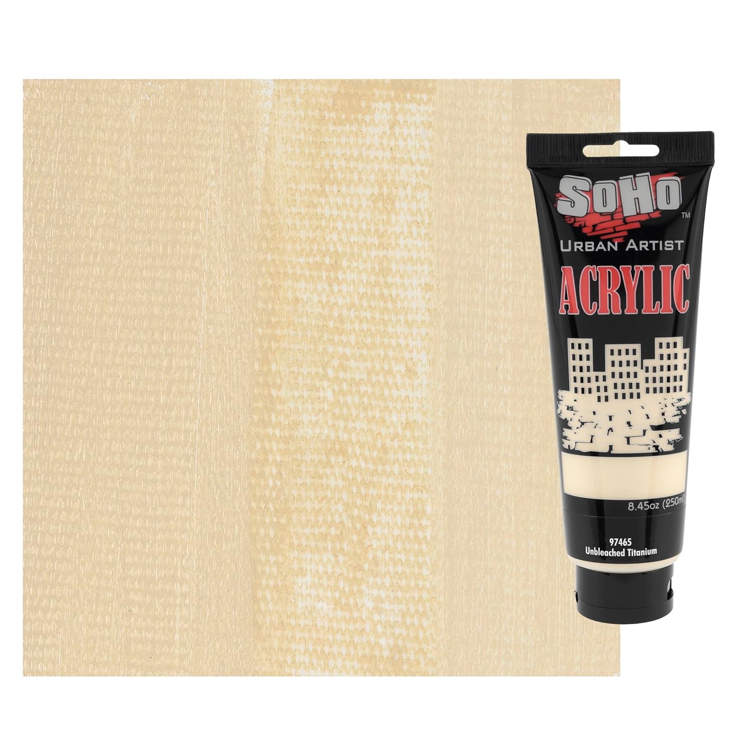 Heavy Body Acrylic Paint - 250 Ml Tube - Unbleached Titanium - Thick, Rich Color, Excellent Coverage, Professional Quality - Artists Acrylic Paint
