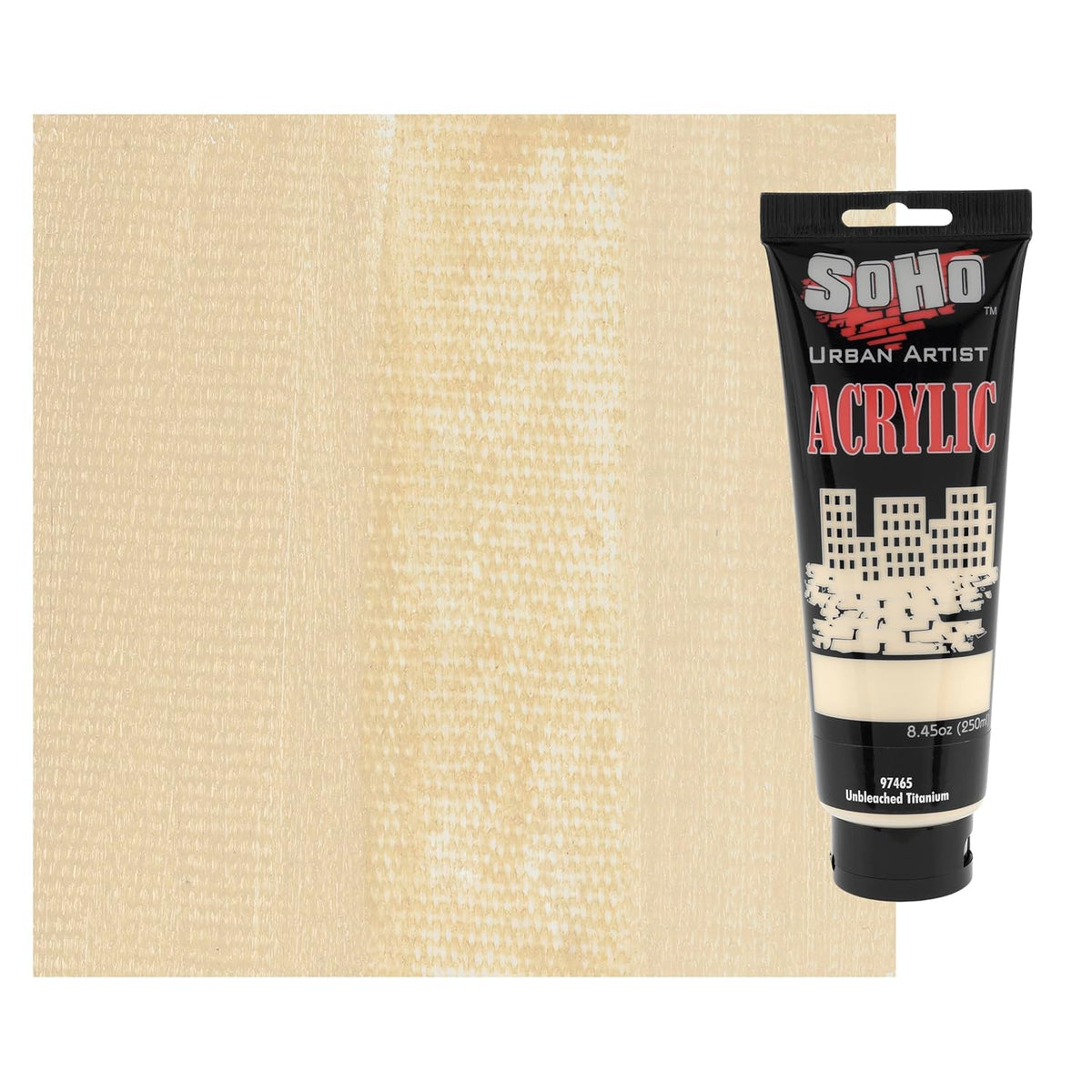 Heavy Body Acrylic Paint - 250 Ml Tube - Unbleached Titanium - Thick, Rich Color, Excellent Coverage, Professional Quality - Artists Acrylic Paint