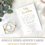 Baby Shower Games Or Gender Reveal Games - 5 Activities For 25 Guests - Double Sided - Gold Night Stars