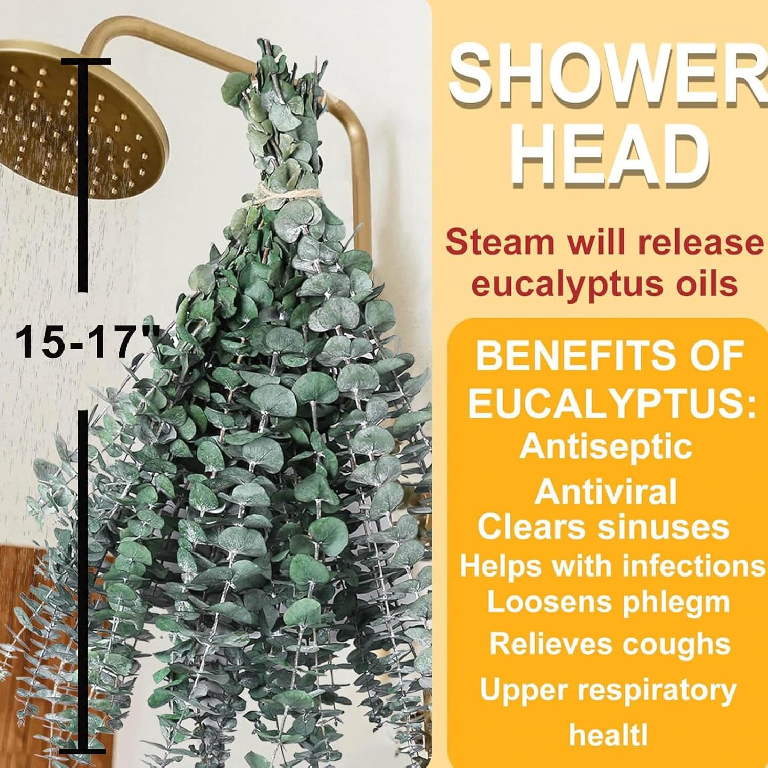 12 Pcs Dried Eucalyptus Stems For Shower - 17" Preserved Eucalyptus Stems Shower Plant, Fresh Real Eucalyptus Leaves For Shower Hanging, Home Decor, Dried Flowers
