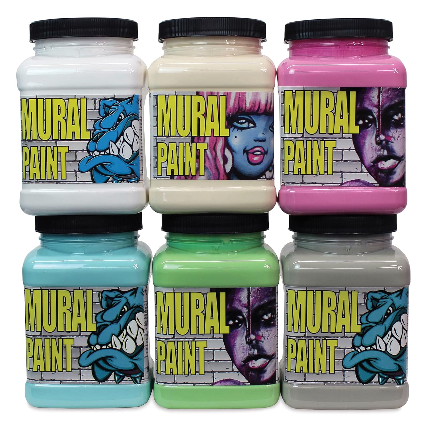 Chroma Mural Paint 16 oz Set Of 6 Muted (2573)