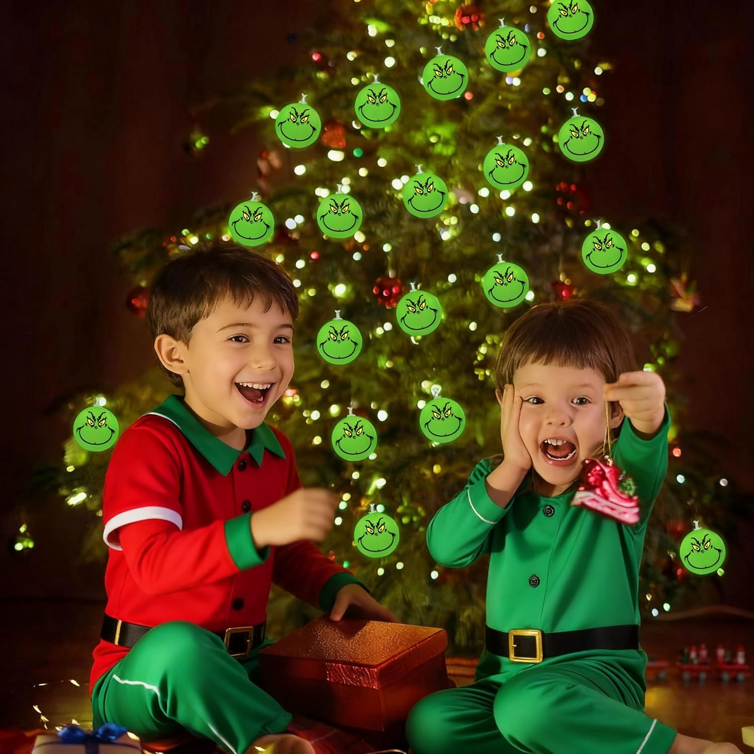 Green Christmas Lights, 30 Led 10 Ft Battery/Usb Powered String Lights, Christmas Tree Decorations For Home Garden Indoo