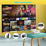 8500L Portable HD Projector, 1080P, HDMI/USB/TV Stick, Home Theater