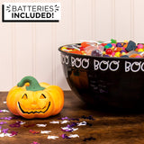 Horizon Group Usa Paint Your Own Ceramic Pumpkin, Mini Led Light Up Pumpkin, 3 Acrylic Paint Pots, Mini Paintbrush