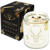 Capricorn Zodiac Sign Candles Gift, Zodiac Crystals Candles Jar, Astrology Lavender Scented Soy Stones Candles Best Friends Gifts For Women Men Sister Brother Funny Birthday Gift…