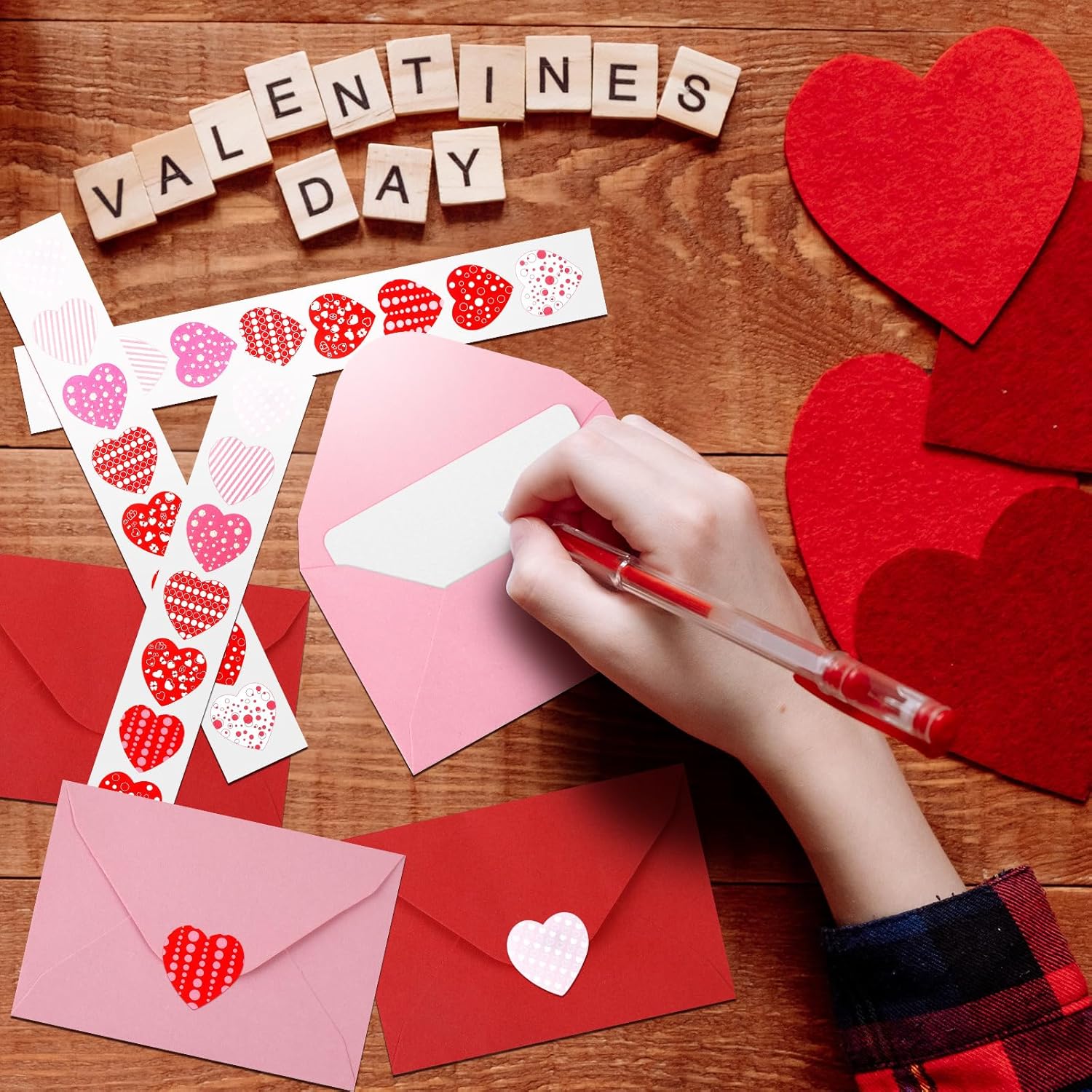 400 Set Mini Valentine Greeting Cards With Envelopes Stickers Valentine Red Pink Love Small Greeting Cards Bulk Blank Note For Galentine Day Gift Supplies(Red,Pink)