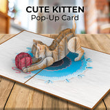 Furry Friend: Cat Lover'S Delight 3D Pop Up Greeting Card - 6"X8" - Great For Birthdays, Friendship, Thank You, Get Well, Thinking Of You, And Pet Celebrations With Notecard &