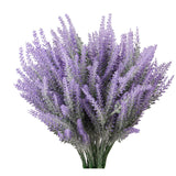 Artificial Flowers 12 Bundles Lavender Bouquet For Wedding Home Office Decoration - Purple