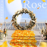 2000 Pcs Orange Yellow Rose Petal For Wedding Decorations Fake Silk Rose Flower Petals Artificial Rose Petals For Romantic Night Bridal Shower Party Decor