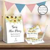 Sunflower Shower Game,How Many,Baby Shower Games,Wedding Shower Games,Baby Shower Decorations Gender Neutral,Bridal Shower Decoration,Birthday Party Game,50 Cards & 1 Sign -5