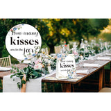 How Many Kisses Are In The Jar Sign, Boho Floral Bridal Shower Game, Geometric Floral Baby Shower Sign & Tickets, Wedding / Engagement Party Supplies Decorations - (1 Sign + 50 Find Cards) - 06