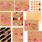 Kraft Valentines Cards With Envelopes 24 Pack Valentines Greeting Cards Blank Inside Kids Adults