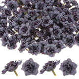 50-Pack Artificial Roses Heads, Silk Faux Rose Head For Wedding/Bouquet/Diy Crafts/Party Decoration, Fake Bloom Flower Heads Buds [Gray]