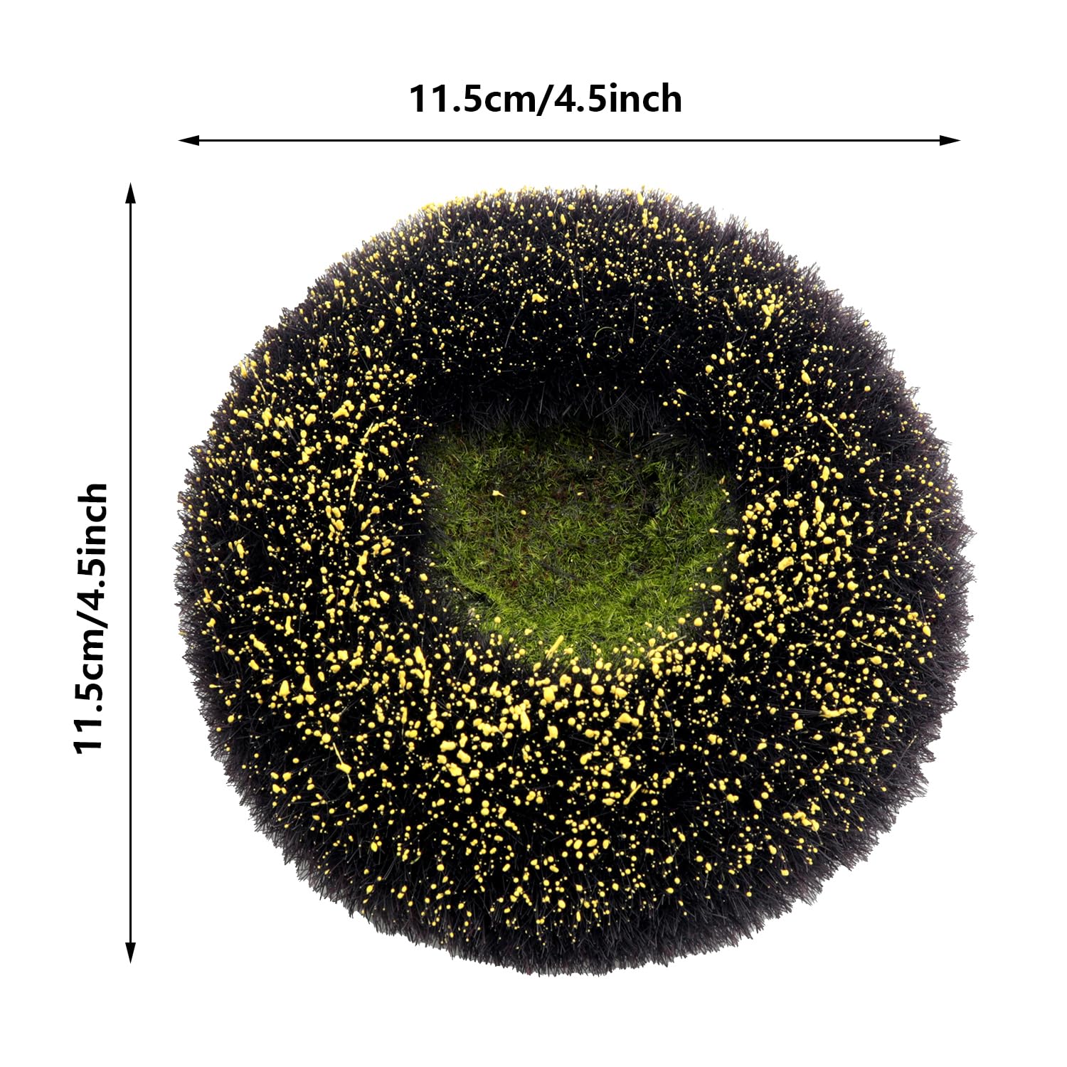 5Pcs Sunflower Foam Flocking Flower Wick 4.5 Inch Yellow Green Artificial Simulation Sunflower Flower Heart Plastic Flower Wick For Wedding Party Home Decoration Sticky In Garland