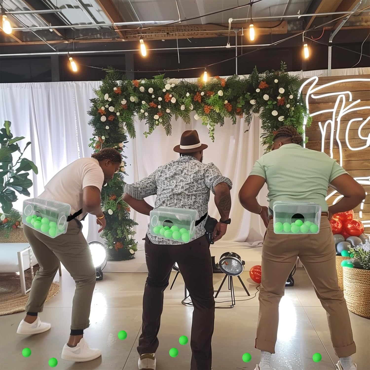 3 Sets Baby Shower Games Funny Bridal Shower Games Activities - Funniest Baby Shower Game Ever, Ice Breakers For Boy Or Girl, Ping Pong Twerk Game (Green)