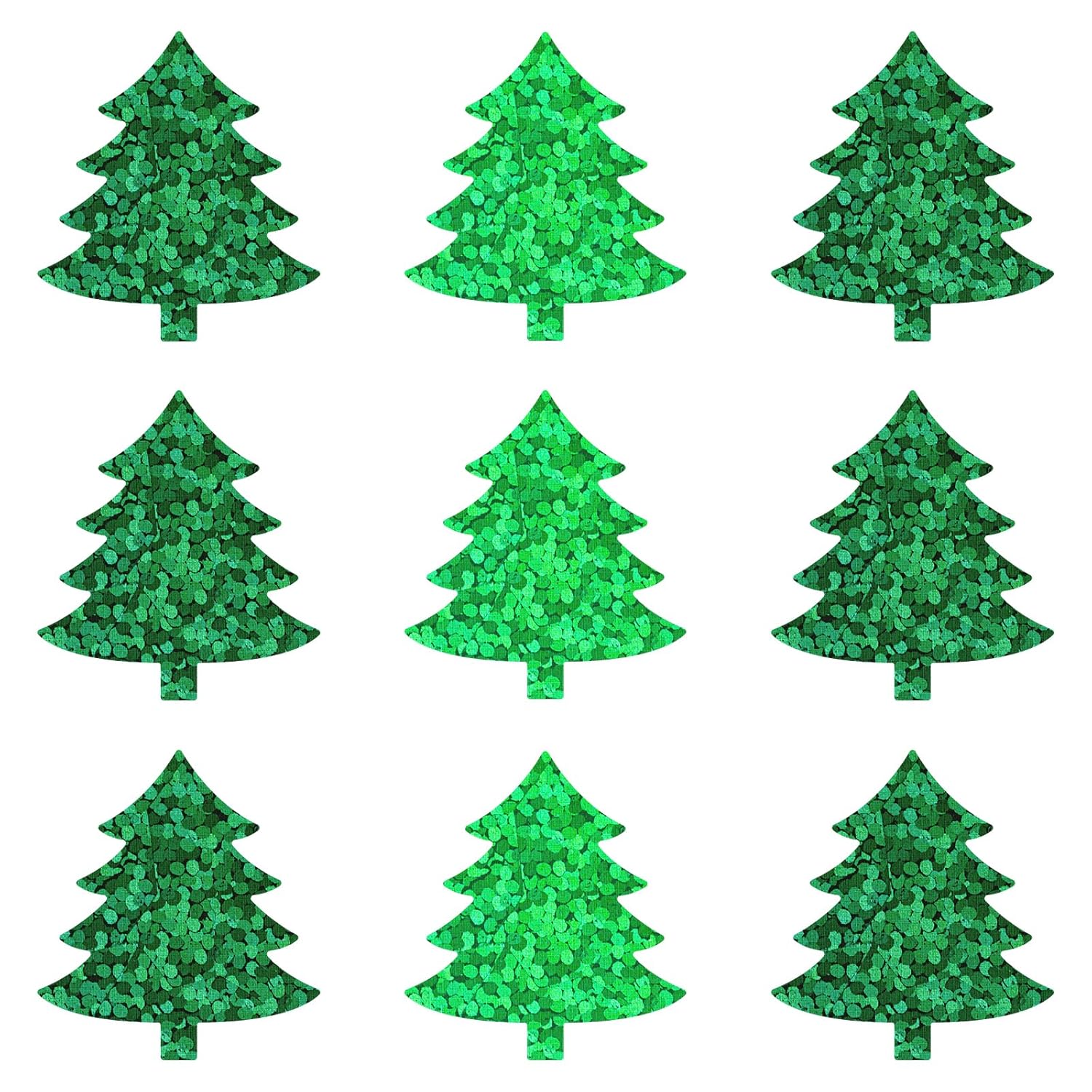 Christmas Tree Stickers - Holographic Christmas Envelope Stickers 1.5 Inch 600Pcs Waterproof Self-Adhesive Xmas Tree Labels Sticker Xmas Sticker For Envelope Seals Cards Party Decorations