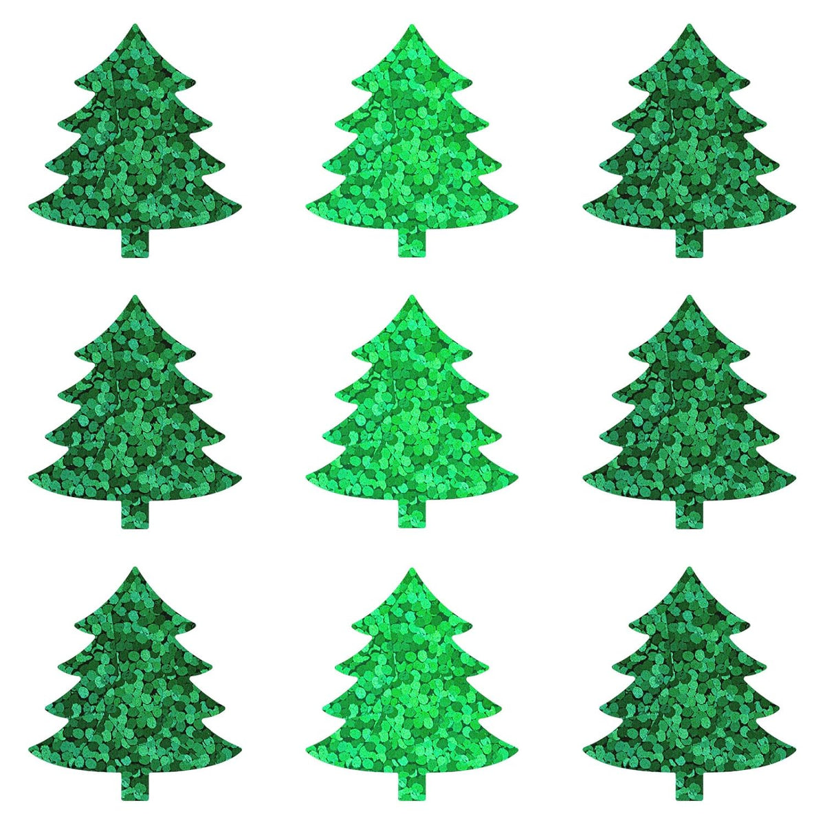 Christmas Tree Stickers - Holographic Christmas Envelope Stickers 1.5 Inch 600Pcs Waterproof Self-Adhesive Xmas Tree Labels Sticker Xmas Sticker For Envelope Seals Cards Party Decorations