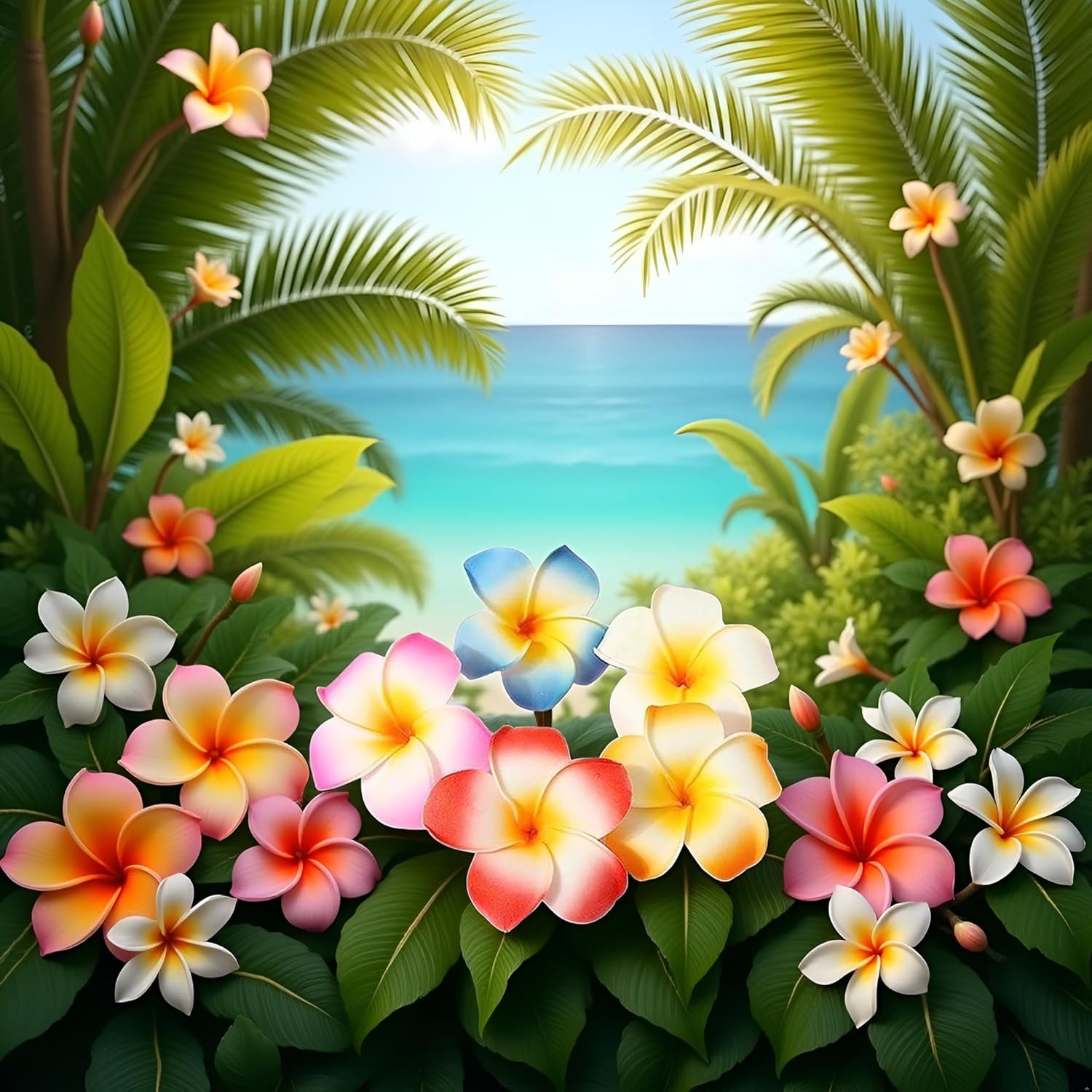 10Pcs Multicolor Hawaii Plumeria Flower Clips, Artificial Tropical Flower Hair Accessories For Wedding, Beach Party, Hair Clips And Barrettes, 1.97''