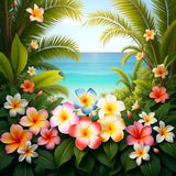 10Pcs Multicolor Hawaii Plumeria Flower Clips, Artificial Tropical Flower Hair Accessories For Wedding, Beach Party, Hair Clips And Barrettes, 1.97''