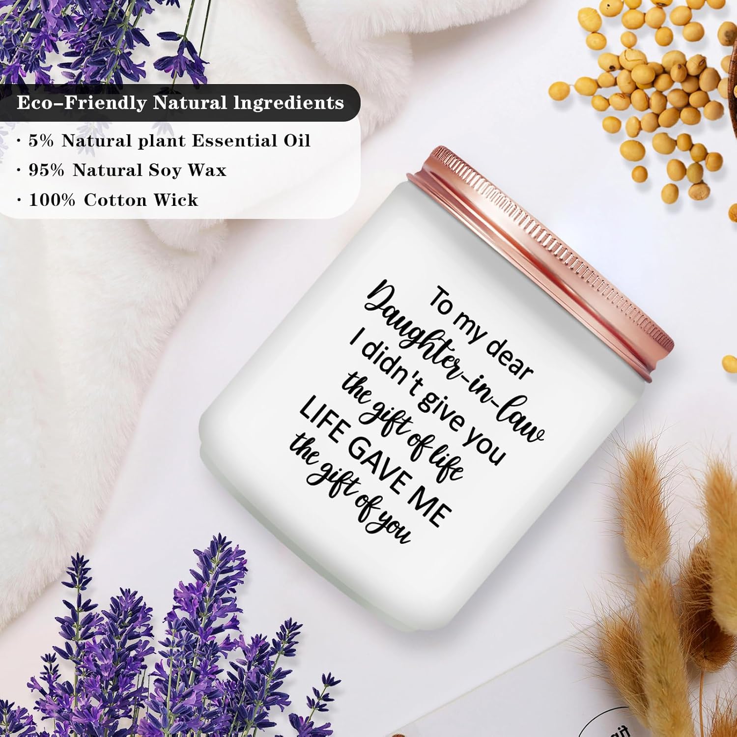 Daughter In Law Gifts - Valentines Day Mothers Day Birthday Christmas Candle Gift For Daughter In Law, Future Son’S Girlfriend
