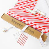 Gift Wrapping Paper Roll, 17 Inch X 32.8 Feet, Red Pink White Stripe For Birthday, Baby Shower, Valentine'S Day, Anniversary, Wedding, Christmas