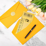 12 Sets Golden Ticket Custom Scratch Off Cards With Envelope And Stickers Surprise Gift Certificates For Birthday Concert Wedding Movie Vouchers Raffle Coupons