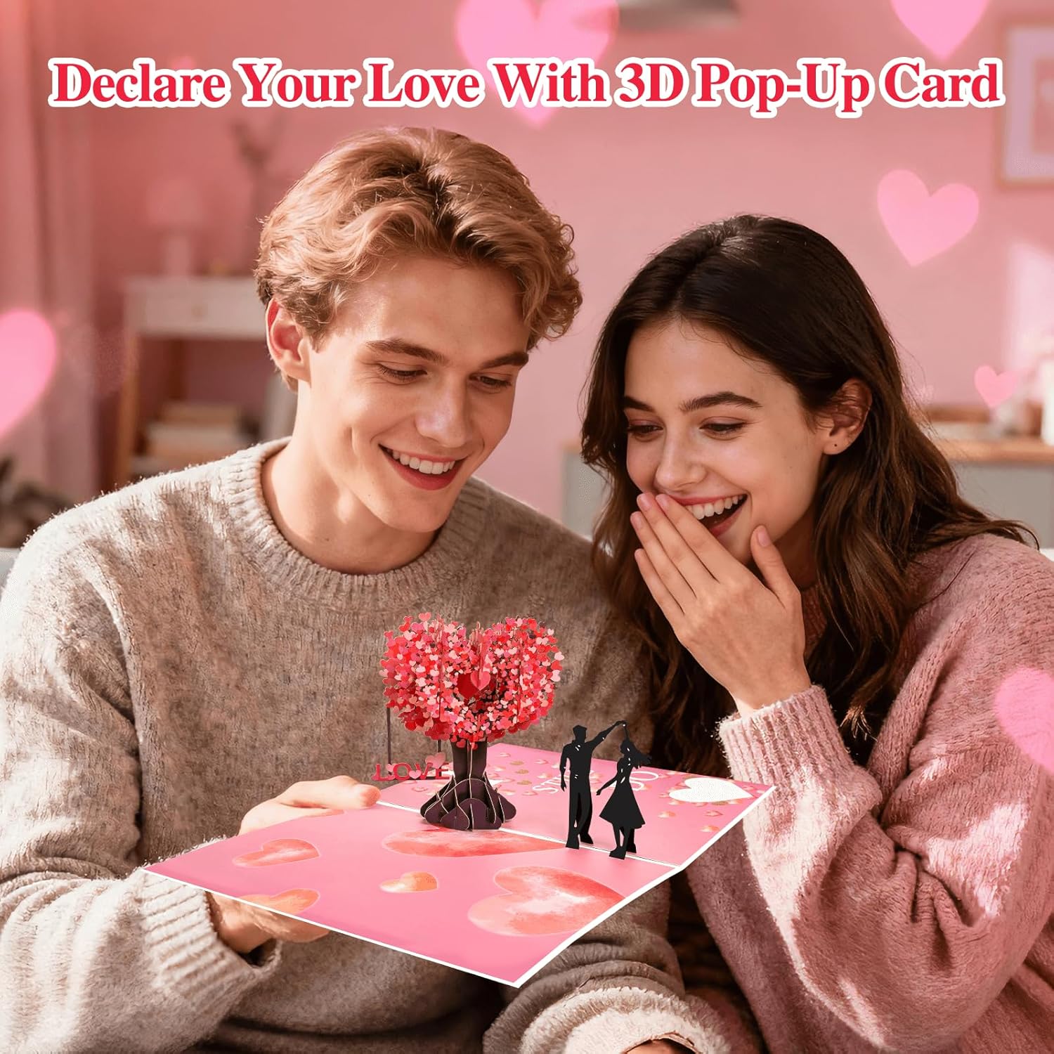 3D Pop Up Anniversary Card, I Still Do Love Tree Hearts Couple Wedding Card For Her, Wife, Husband, Him, Girlfriend, Romantic Love Letter Gift For Wedding, Anniversary, Valentines, Birthday