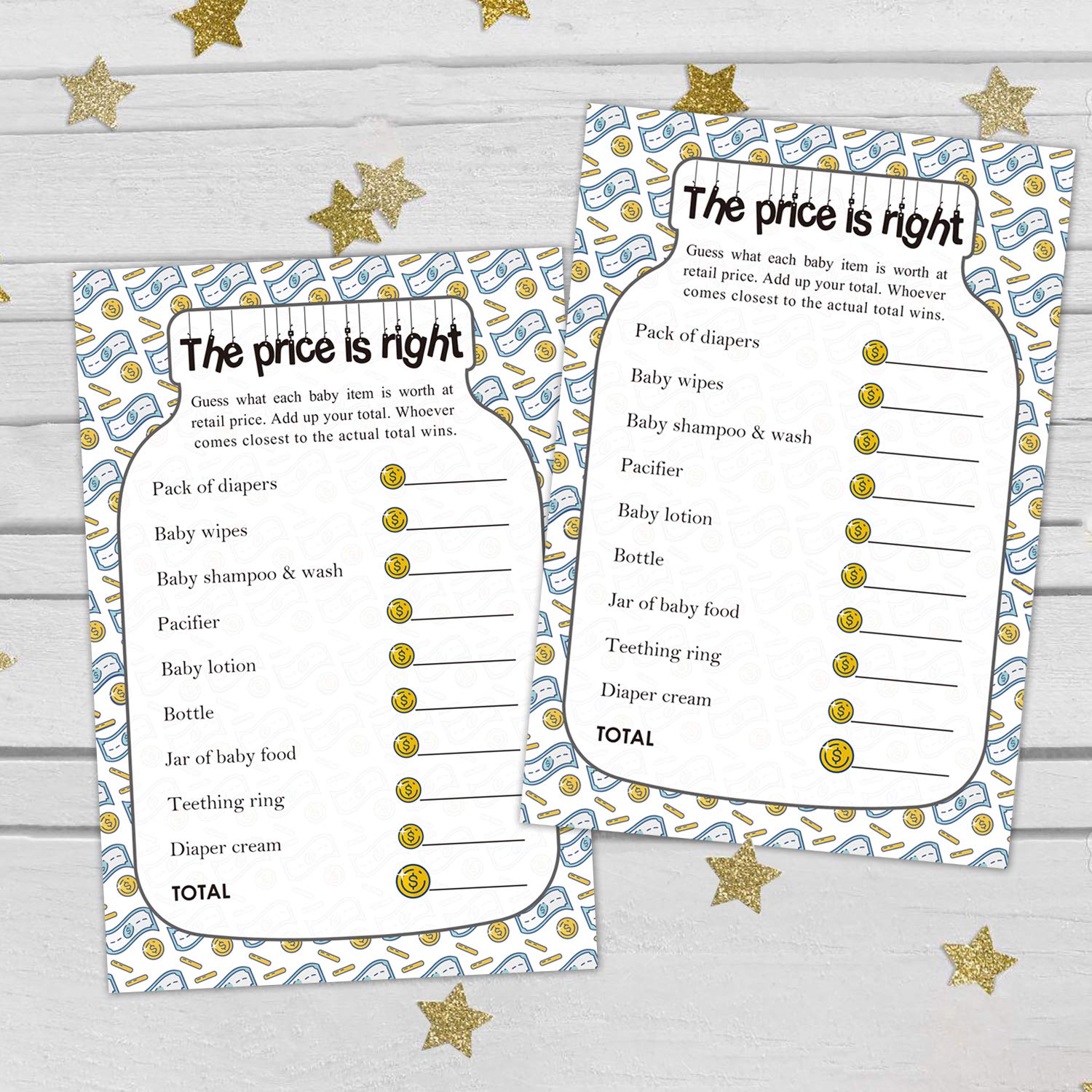 The Price Is Right Baby Shower Game Ideas, 50 Cards Fun Baby Shower Game For Boys, Girls, Fun Party Activities Card For Couples Decorations Supplies.